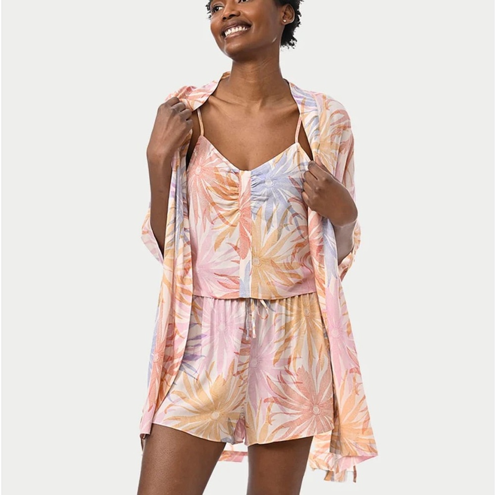 Splendid Woven 3-Piece Pajama Set Daisy Days